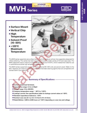 MVH50VC331MK16TR datasheet  